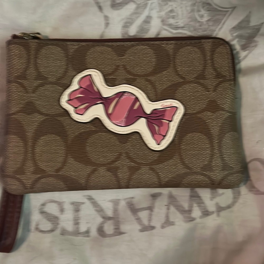 Coach wallet- Candy on front